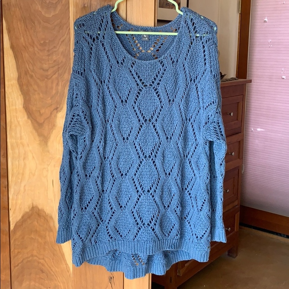 Eddie Bauer blue Knit Sweater XL